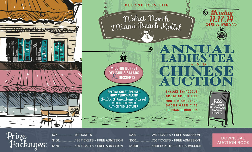 North Miami Beach Kollel Annual Ladies' Tea & Chinese Auction